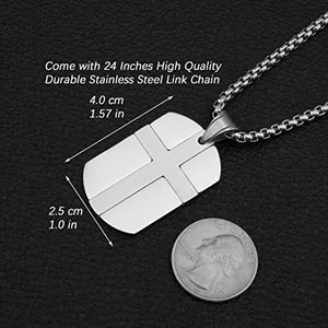 Dog Tag, stainless steel, silver, another view