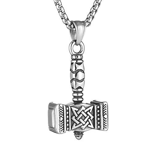 Viking Thors Hammer Pendant, stainless steel