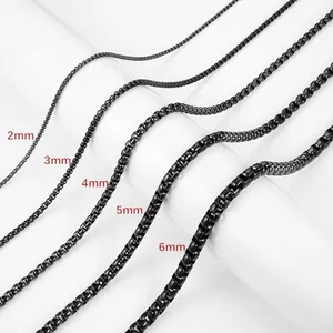Chain, stainless steel, box link, 2–6 mm, another view