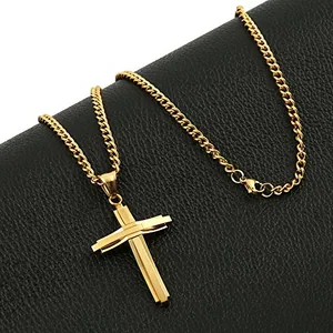 Cross Pendant, stainless steel, silver, another view