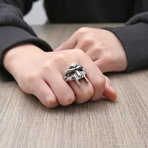 Spartan Mask Ring, stainless steel, another view