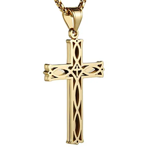 Infinity Celtic Cross Pendant, stainless steel