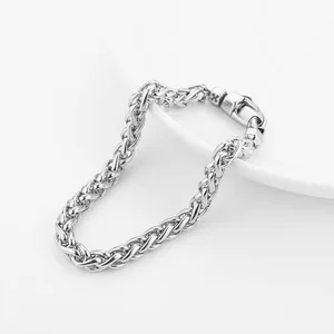Length Bracelet, stainless steel, wheat chain, 22 in, another view