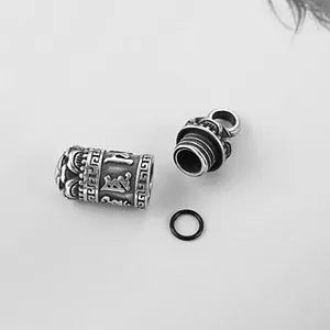 Tibetan Buddhism Meditation Pendant, stainless steel, another view
