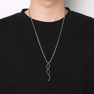 Snake Pendant, stainless steel, another view