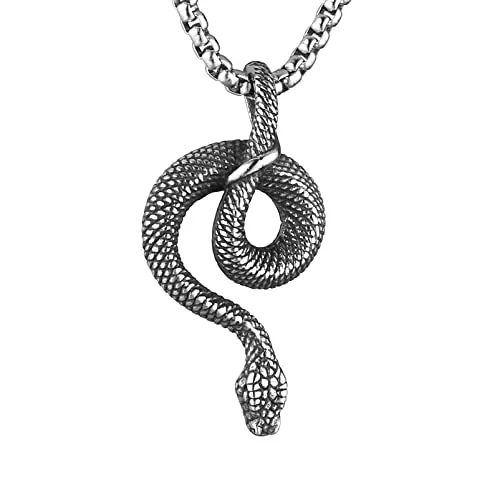 Snake Pendant, stainless steel