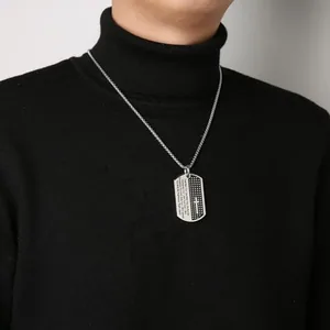 Dog Tag, stainless steel, silver, another view