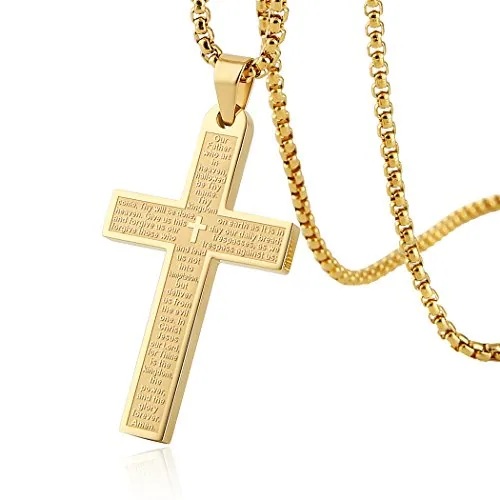 Lord's Prayer Pendant, stainless steel
