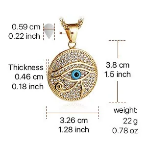 Eye Pendant, gold-plated steel, gold, another view