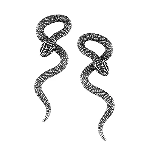 Snake Stud Earrings, stainless steel