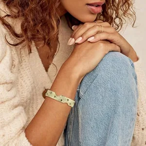 Irregular Wavy Edge Bangle, gold-plated steel, gold, another view