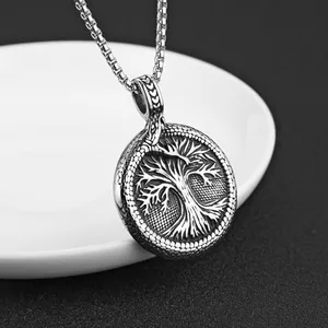 Tree Of Life Pendant, stainless steel, another view