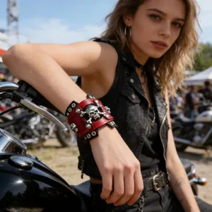 Cuff Bracelet, leather, another view