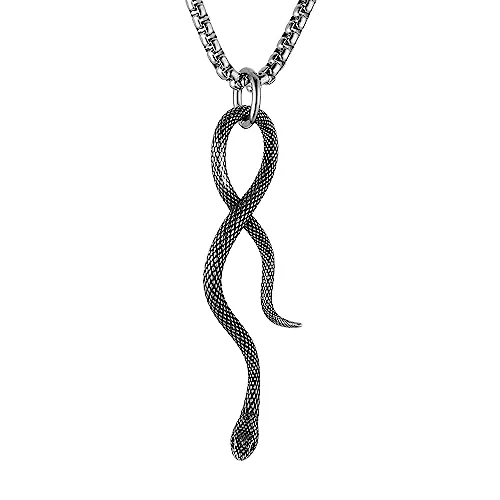 Snake Pendant, stainless steel