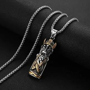 Viking Odin Pendant, stainless steel, another view