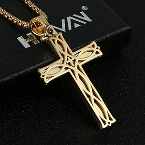 Infinity Celtic Cross Pendant, stainless steel, another view