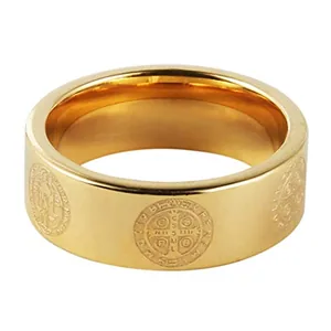 Catholic Ring, stainless steel, 8 mm, another view