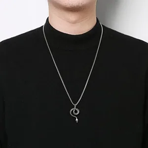 Snake Pendant, stainless steel, another view