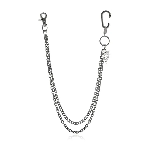 Pants Keychain, stainless steel, 21.7 in, silver