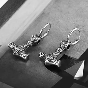 Dangle Earrings, stainless steel, another view