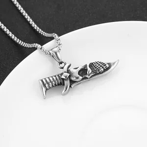 Skull Head Pendant, stainless steel, another view