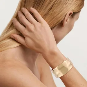 Chunky Bangle, gold-plated steel, gold, another view