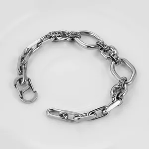 Skull Chunky Bracelet, stainless steel, another view