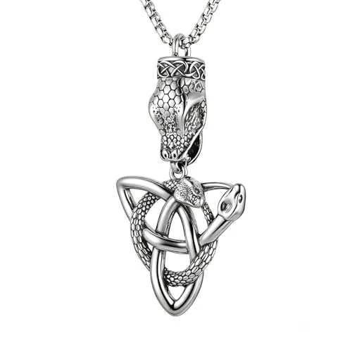 Celtic Knot Pendant, stainless steel, 22 in