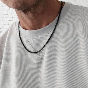 Chain, stainless steel, wheat link, 3 mm, another view