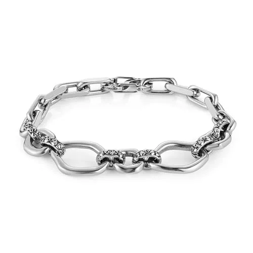 Skull Chunky Bracelet, stainless steel