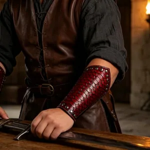 Archery Arm Bracers, leather, another view