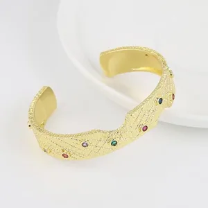 Irregular Wavy Edge Bangle, gold-plated steel, gold, another view