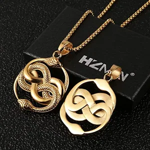 Snake Pendant, stainless steel, another view