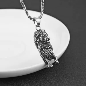 Lion Pendant, stainless steel, another view
