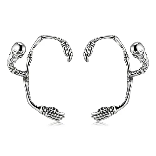 Skeleton Ear Cuffs, stainless steel