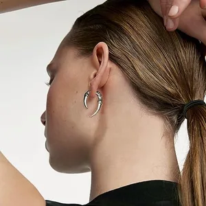 Dragon Claw Stud Earrings, stainless steel, another view