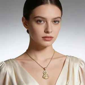 Jesus Pendant, gold-plated steel, gold, another view