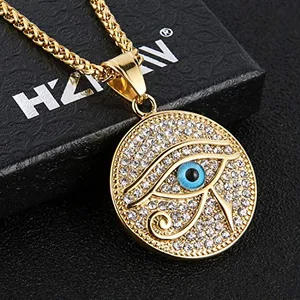 Eye Pendant, gold-plated steel, gold, another view
