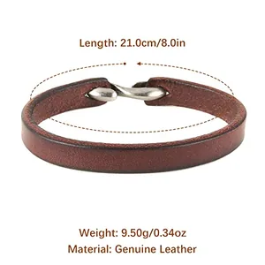 Steampunk Cuff Bracelet, leather, brown, another view
