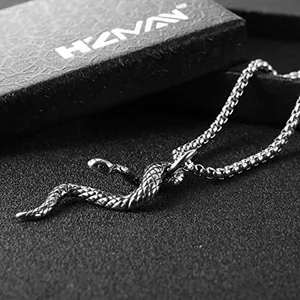 Snake Pendant, stainless steel, another view