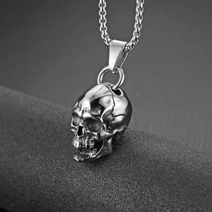 Skull Head Pendant, stainless steel, another view