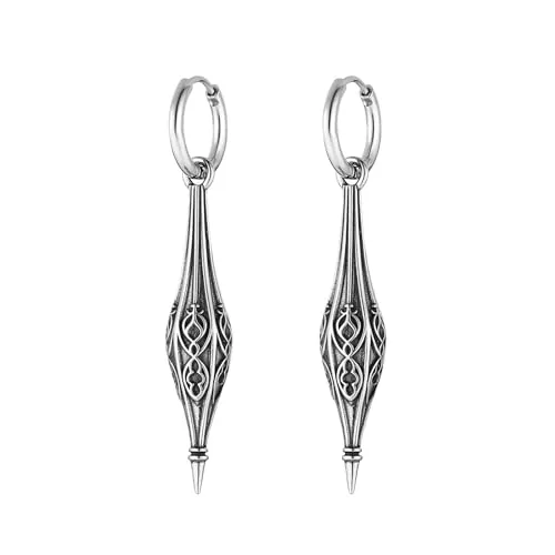 Spike Dangle Earrings, stainless steel