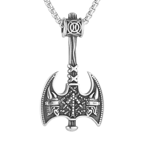 Viking Axe Pendant, stainless steel