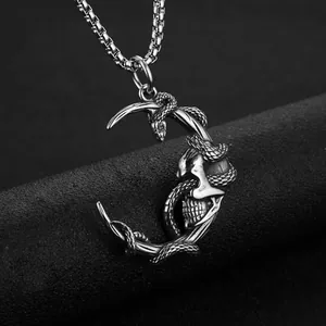 Snake Pendant, stainless steel, another view