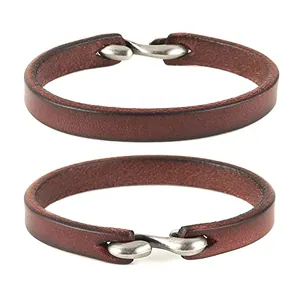 Steampunk Cuff Bracelet, leather, brown, another view