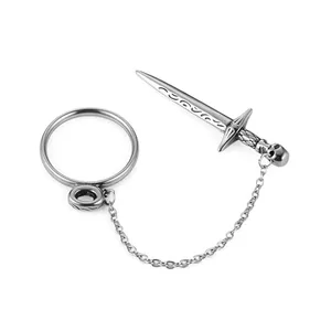 Sword Ring, stainless steel, another view