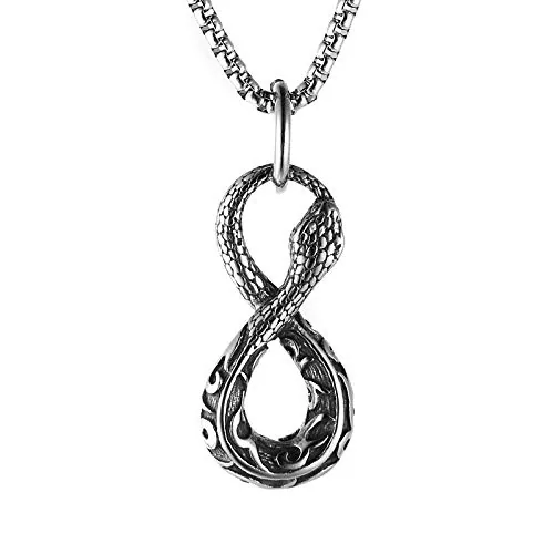 Snake Pendant, stainless steel