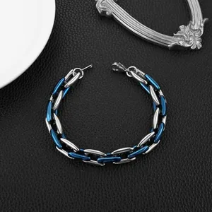 Chunky Paperclip Bracelet, stainless steel, silver, another view