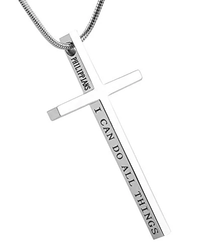 Bible Verse Pendant, stainless steel