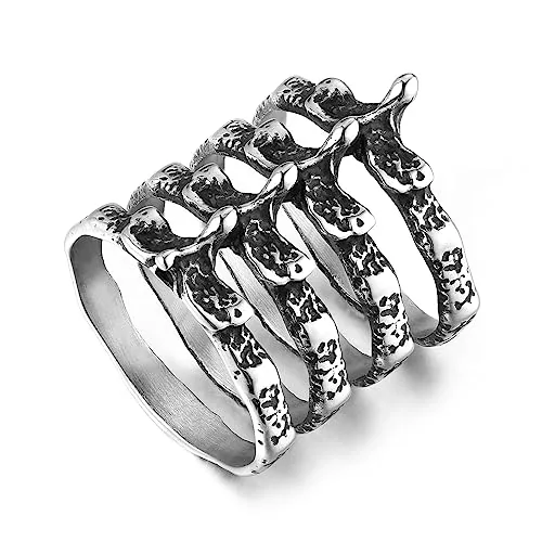 Spine Skeleton Ring, stainless steel